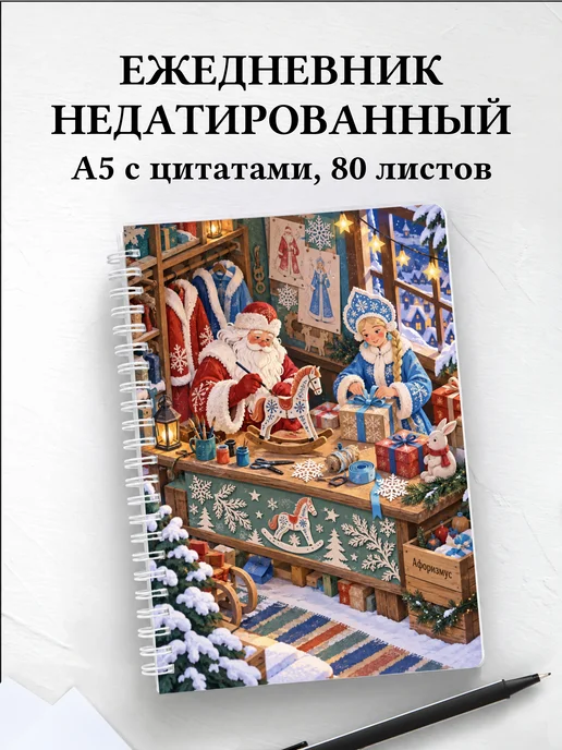 Ежедневник недатированный Деда Мороза и Снегурочки