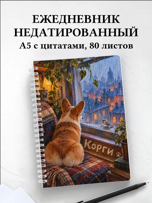 Ежедневник недатированный Корги