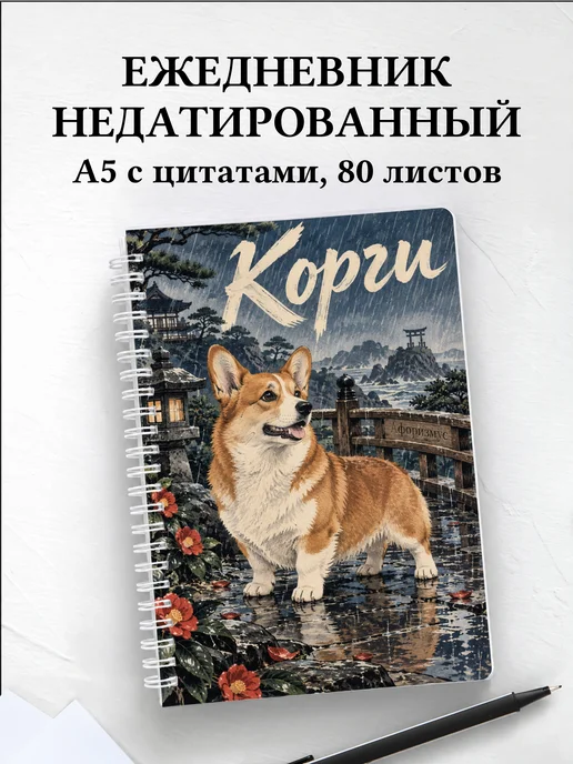 Ежедневник недатированный Корги