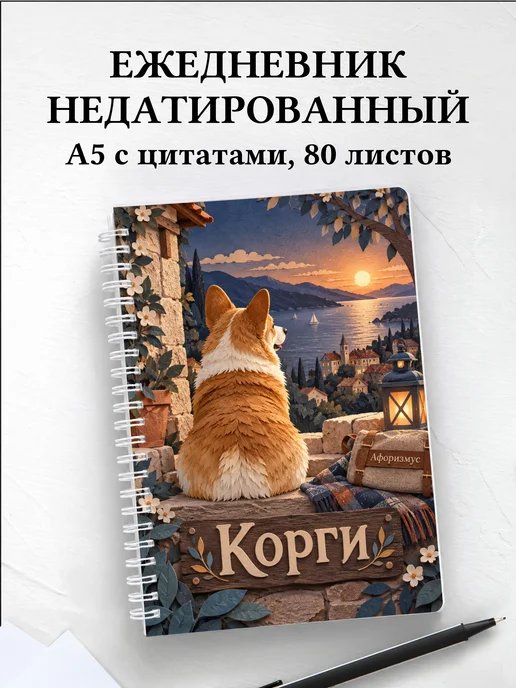 Ежедневник недатированный Корги