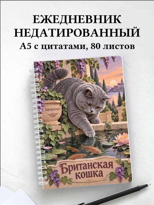 Ежедневник недатированный Британская кошка