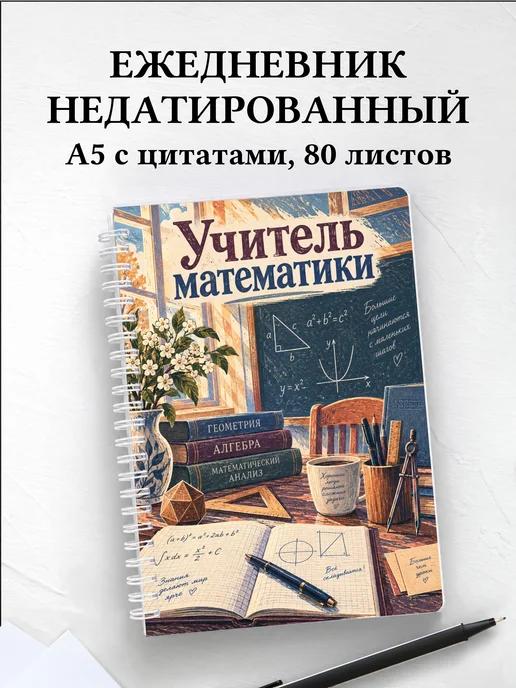 Ежедневник недатированный учителя математики