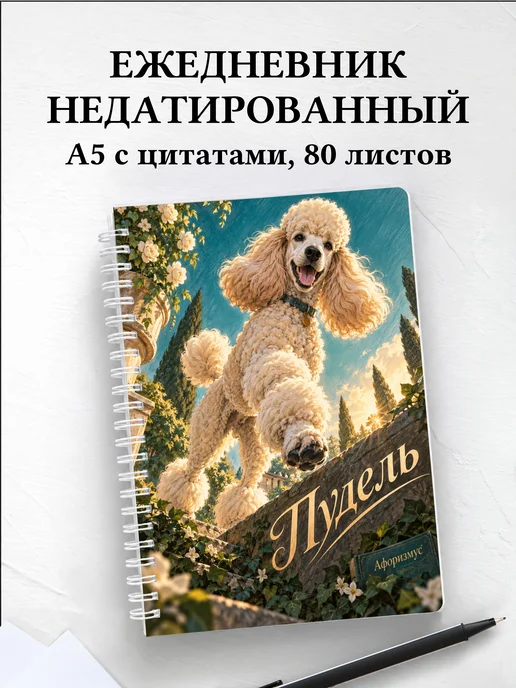 Ежедневник недатированный Пудель