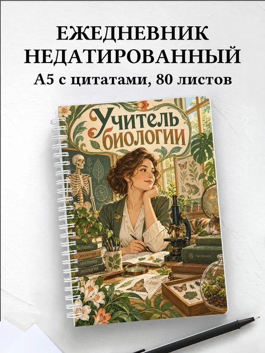 Ежедневник недатированный учителя биологии