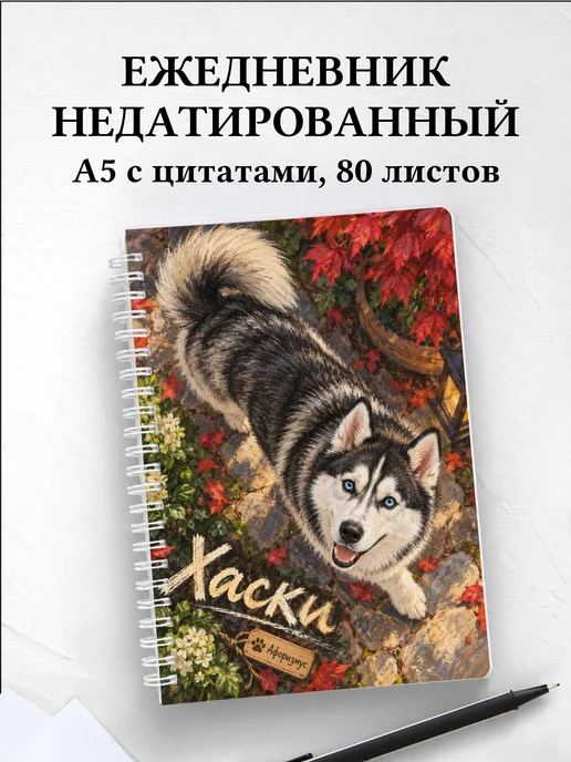 Ежедневник недатированный Хаски