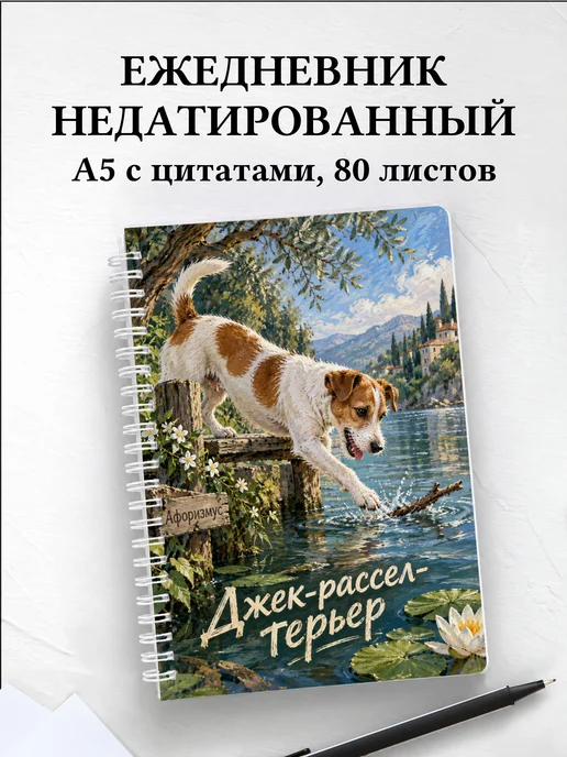 Ежедневник недатированный Джек-рассел-терьер