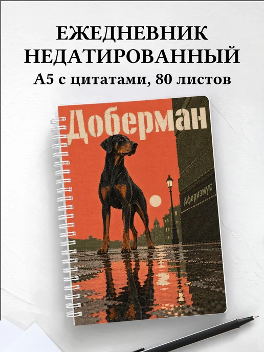 Ежедневник недатированный Доберман