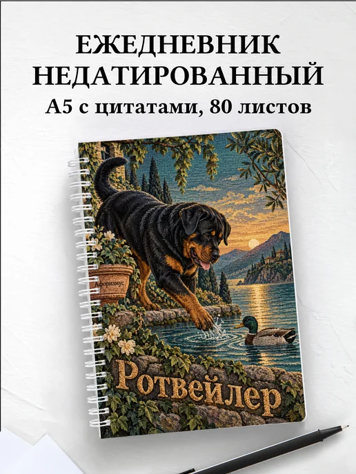 Ежедневник недатированный Ротвейлер