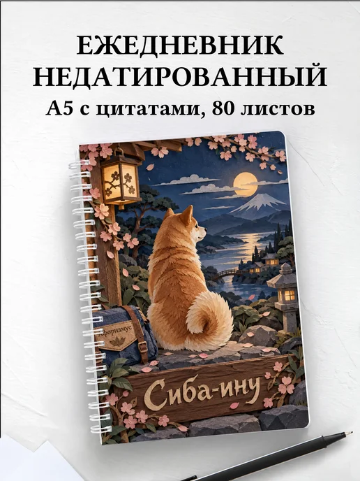 Ежедневник недатированный Сиба-ину