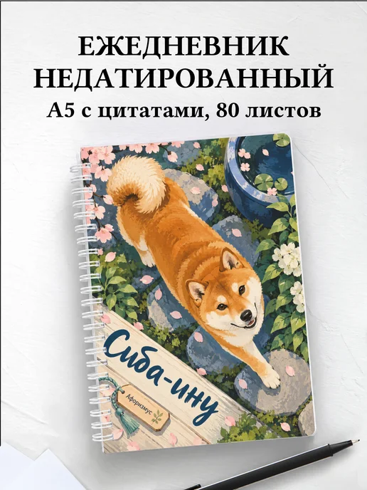 Ежедневник недатированный Сиба-ину