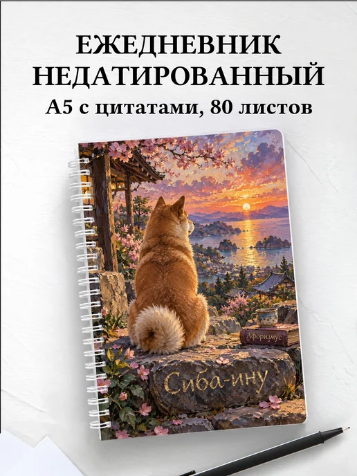 Ежедневник недатированный Сиба-ину