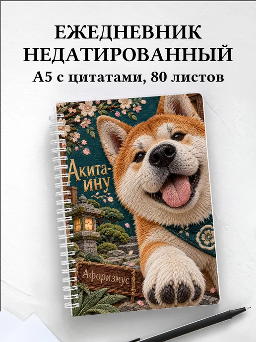 Ежедневник недатированный Акита-ину