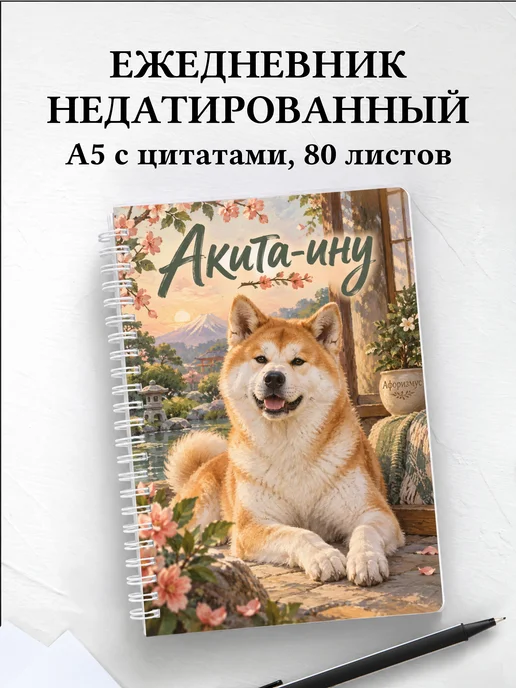 Ежедневник недатированный Акита-ину