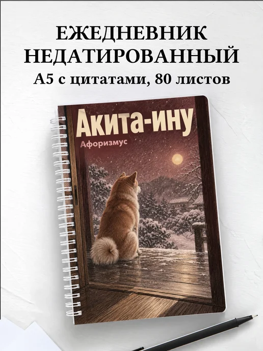 Ежедневник недатированный Акита-ину