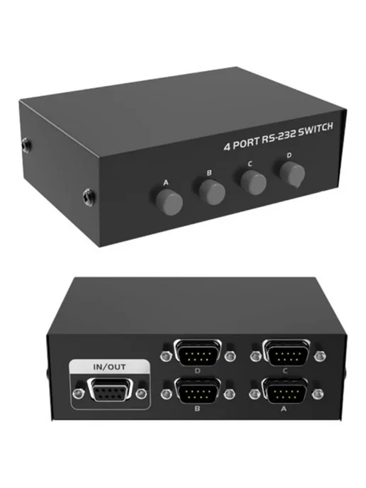 RS232 коммутатор 4 входа 1 выход, RS232 последовательный DB9…, вариант, фото 2