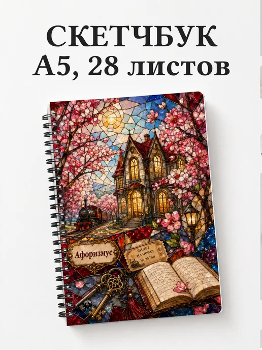 Скетчбук Вишневый сад