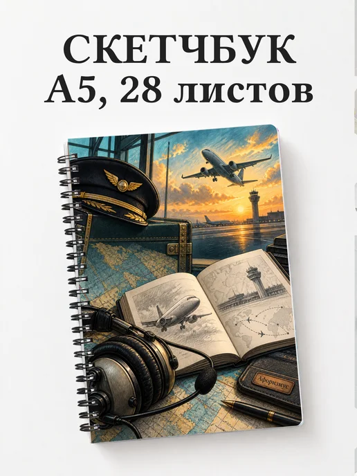 Скетчбук Английский для авиации
