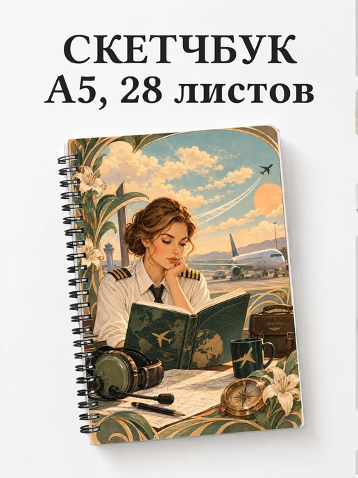 Скетчбук Английский для авиации