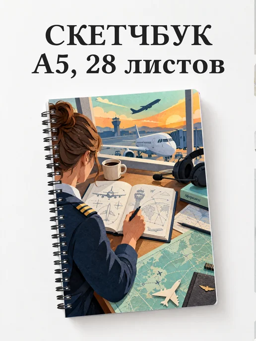 Скетчбук Английский для авиации
