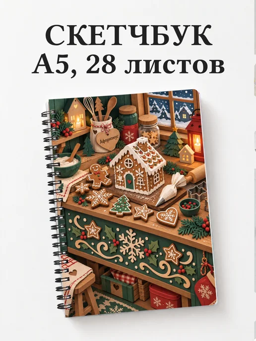Скетчбук Новогодние пряники