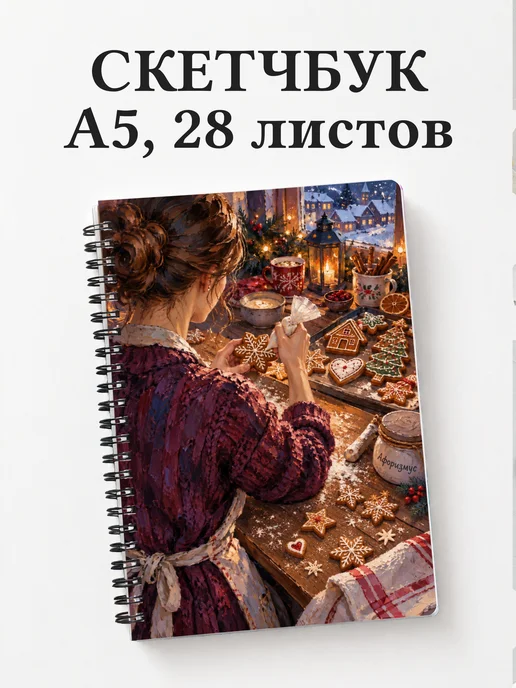Скетчбук Новогодние пряники