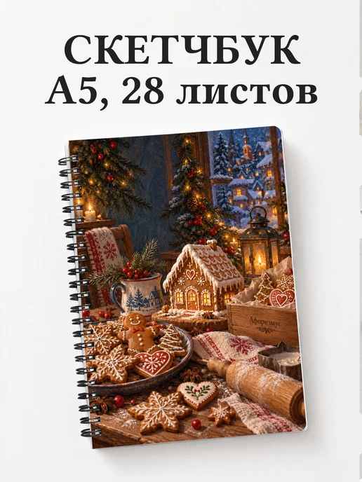 Скетчбук Новогодние пряники