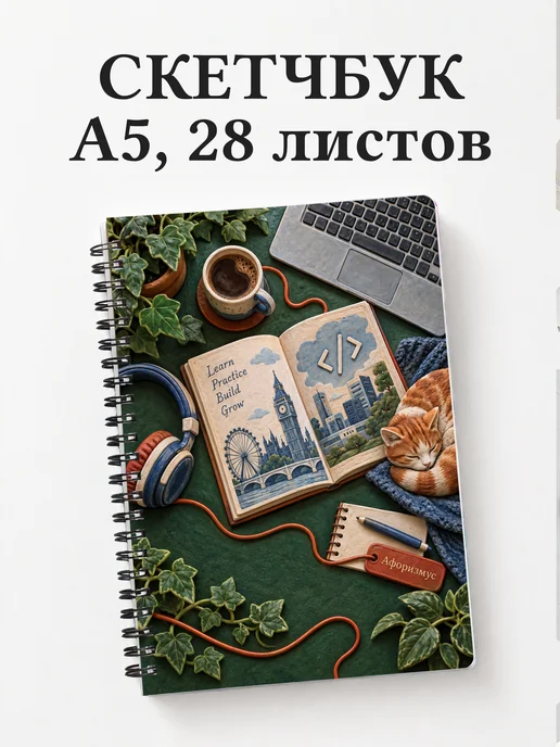 Скетчбук Английский для IT