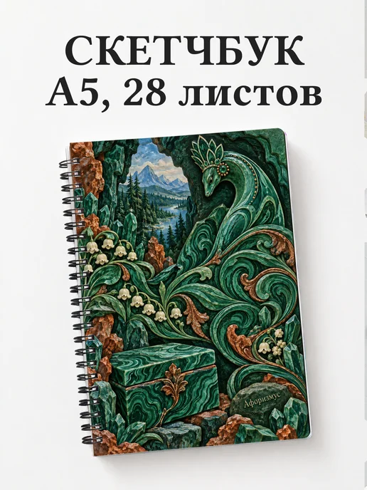 Скетчбук Малахитовая шкатулка