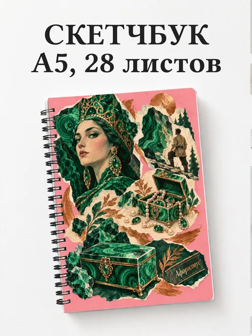 Скетчбук Малахитовая шкатулка