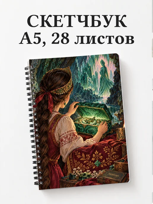 Скетчбук Малахитовая шкатулка
