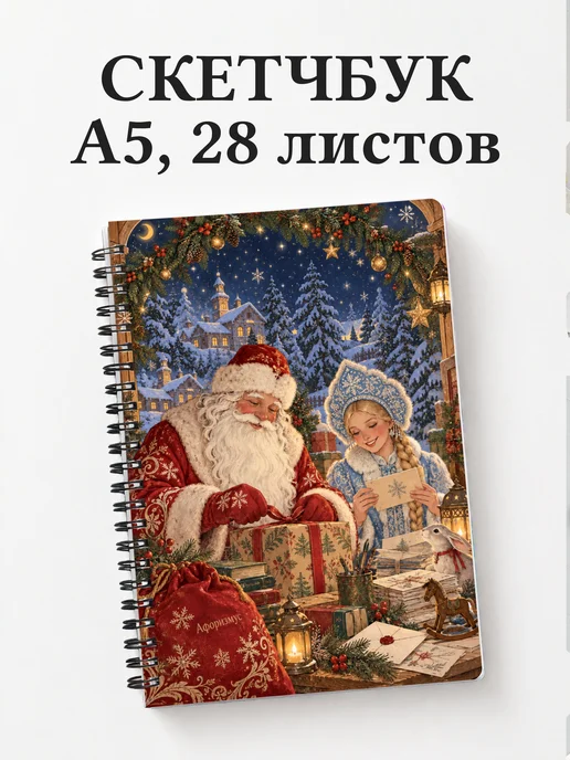 Скетчбук Деда Мороза и Снегурочки
