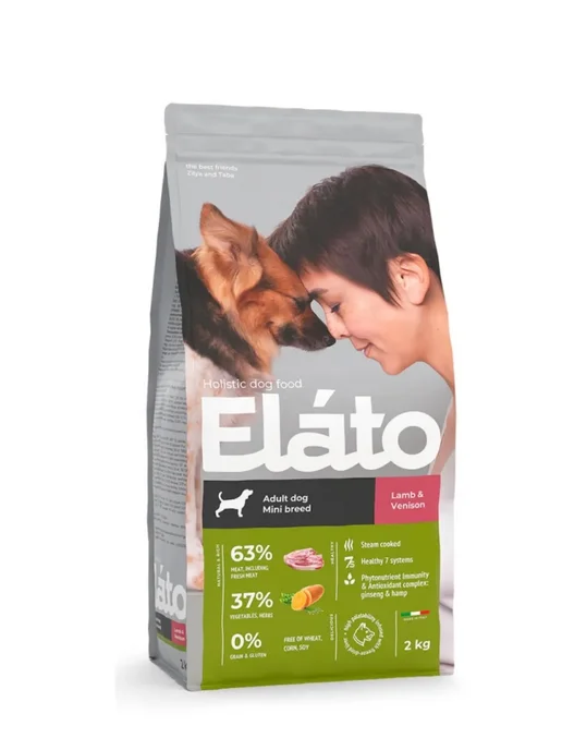 Сухой корм Elato Holistic для собак, мелкие, оленина, ягненок, 2 кг, фото 3