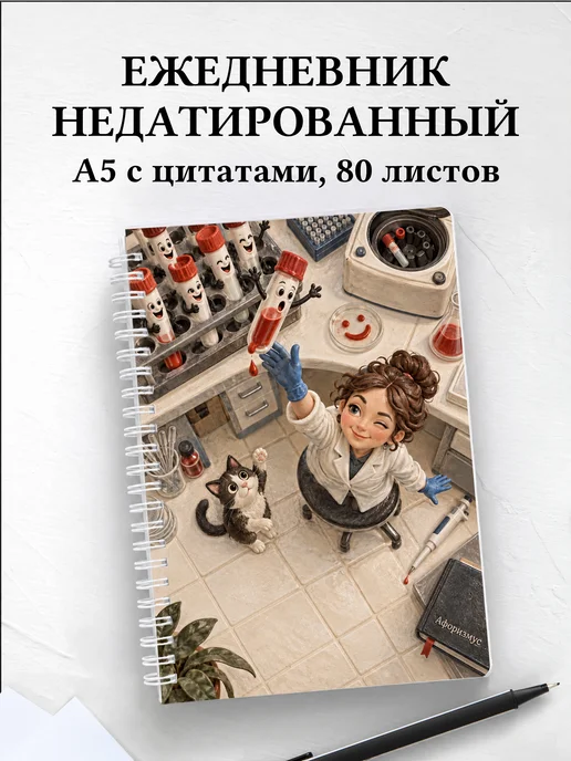 Ежедневник недатированный Юмор лаборантов